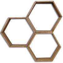 3-jų lentynų komplektas Kalune Design HEX001, rudas