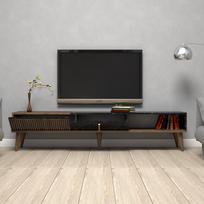 graikiniai riesutai - Kalune Design Televizoriaus staliukas Milan - Walnut, Juodas - 4 nuotrauka