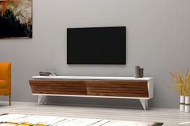 40 tv stovas - TV staliukas Kalune Design Hill, rudas/baltas - 4 nuotrauka