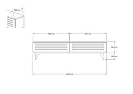 40 tv stovas - TV staliukas Kalune Design Hill, rudas/baltas - 5 nuotrauka