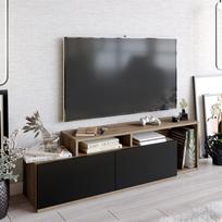 graikiniai riesutai - TV staliukas Kalune Design Nexera, rudas/juodas - 2 nuotrauka