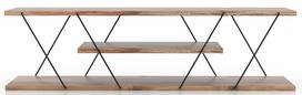 stalas 120 x 60 - TV staliukas Canaz, rudas/juodas - 2 nuotrauka