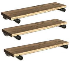 3-jų lentynų komplektas Kalune Design, rudas/juodas