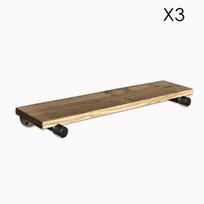 graikiniai riesutai - 3-jų lentynų komplektas Kalune Design, rudas/juodas - 5 nuotrauka