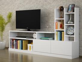 svetaines staliukas - Kalune Design TV vienetas Dolunay - Baltas - 4 nuotrauka