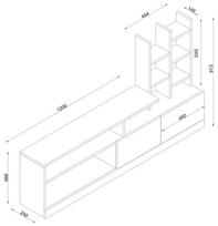 svetaines staliukas - Kalune Design TV vienetas Dolunay - Baltas - 6 nuotrauka