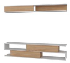 Kalune Design TV vienetas Sims - Baltas, Teak