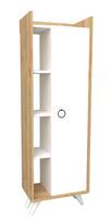 Aukšta vonios spintelė Kalune Design 835, šviesiai ruda/balta