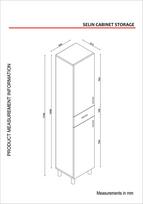 balta spinta 35 - Pastatoma vonios spintelė Kalune Design 756(II), balta - 6 nuotrauka