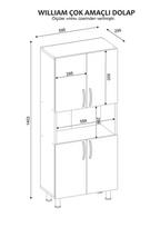 59 5 3 - Pastatoma vonios spintelė Kalune Design 756, balta - 7 nuotrauka