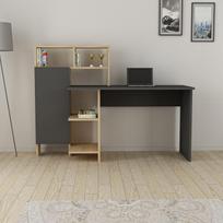 135 60 - Rašomasis stalas Kalune Design 550 (I), 111,8 cm, pilkas/šviesiai rudas - 4 nuotrauka