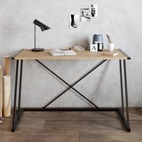 stalas 120 x 60 - Kalune Design Studijų stalas Anemon - Walnut, Juodas - 3 nuotrauka
