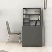 rasomasis stalas 90 cm - Rašomasis stalas Kalune Design 550 (II), 154,2 cm, pilkas - 4 nuotrauka