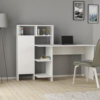 135 60 - Rašomasis stalas Kalune Design 550 (I), 111,8 cm, baltas - 3 nuotrauka