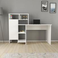 135 60 - Rašomasis stalas Kalune Design 550 (I), 111,8 cm, baltas - 4 nuotrauka