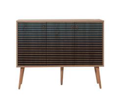 komoda 120 - Komoda Kalune Design 863 (VII), 120 cm, ąžuolo spalvos/mėlyna - 1 nuotrauka