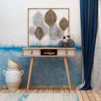 zurnalinis staliukas azuol - Šoninis staliukas Kalune Design Lawen, rudas/baltas - 3 nuotrauka