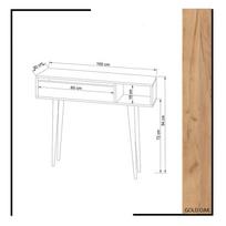 zurnalinis staliukas azuol - Šoninis staliukas Kalune Design Oseyo, rudas/baltas - 4 nuotrauka