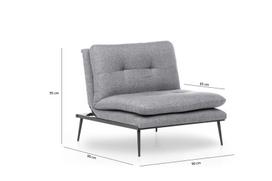 fotelis hanah - Fotelis Kalune Design Martin Solo, pilkas - 9 nuotrauka