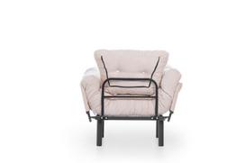 fotelis hanah - Išskleidžaiamas fotelis Kalune Design Nitta Single, rudas - 5 nuotrauka