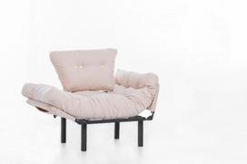fotelis hanah - Išskleidžaiamas fotelis Kalune Design Nitta Single, rudas - 8 nuotrauka
