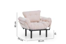 fotelis hanah - Išskleidžaiamas fotelis Kalune Design Nitta Single, rudas - 9 nuotrauka
