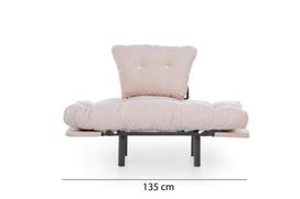 fotelis hanah - Išskleidžaiamas fotelis Kalune Design Nitta Single, rudas - 10 nuotrauka