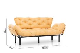 garstycios - Sofa Kalune Design Nitta Triple, geltona - 8 nuotrauka