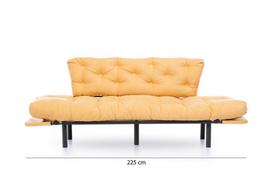 garstycios - Sofa Kalune Design Nitta Triple, geltona - 9 nuotrauka