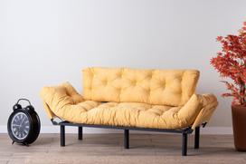 garstycios - Sofa Kalune Design Nitta Triple, geltona - 10 nuotrauka