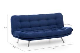 melyna sofa lova - Kalune Design 3-sėdynė sofa-lova Misa Sofabed - Navy Mėlyna - 9 nuotrauka