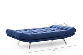 melyna sofa lova - Kalune Design 3-sėdynė sofa-lova Misa Sofabed - Navy Mėlyna - 10 nuotrauka