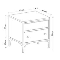 naktiniai staliukai juodi - Naktinis staliukas Kalune Design 393 (I), 50 cm, juodas/rudas - 4 nuotrauka