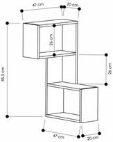 balta pakabinama lentyna - Lentyna Kalune Design Part, balta - 3 nuotrauka