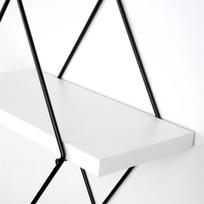 metalines lentynos pakabinamos - 2-jų lentynų komplektas Kalune Design WR057, baltas - 3 nuotrauka