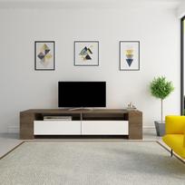 graikiniai riesutai - TV staliukas Kalune Design Sosruko, rudas/baltas - 2 nuotrauka