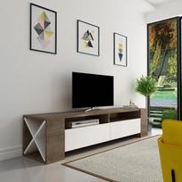 graikiniai riesutai - TV staliukas Kalune Design Sosruko, rudas/baltas - 3 nuotrauka