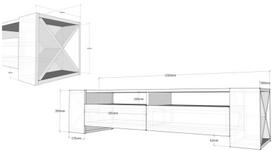 graikiniai riesutai - TV staliukas Kalune Design Sosruko, rudas/baltas - 4 nuotrauka