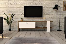 graikiniai riesutai - TV staliukas Kalune Design Gaye, rudas/baltas - 2 nuotrauka