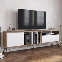 graikiniai riesutai - TV staliukas Kalune Design Mistico 180 cm, rudas/baltas - 3 nuotrauka