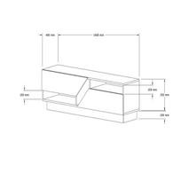 40 tv stovas - TV staliukas Kalune Design Yaprak, rudas/pilkas - 4 nuotrauka