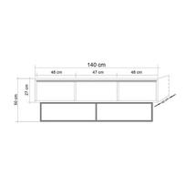 40 tv stovas - TV staliukas Kalune Design Milo 140, rudas - 5 nuotrauka