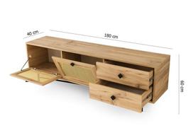 40 tv stovas - TV staliukas Kalune Design 854(III), 180 cm, smėlio spalvos - 7 nuotrauka