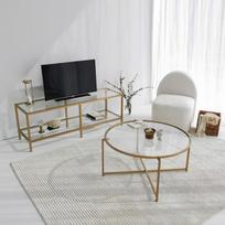 40 tv stovas - TV staliukas Kalune Design Basic TV501, aukso spalvos - 4 nuotrauka