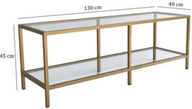 40 tv stovas - TV staliukas Kalune Design Basic TV501, aukso spalvos - 9 nuotrauka