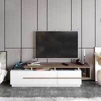 graikiniai riesutai - TV staliukas Kalune Design Pia, rudas/baltas - 3 nuotrauka