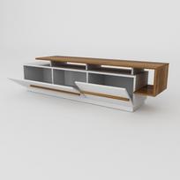 graikiniai riesutai - TV staliukas Kalune Design Pia, rudas/baltas - 6 nuotrauka