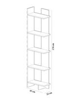 balta knygu lentyna - Pastatoma lentyna Kalune Design Als, juoda/balta - 3 nuotrauka