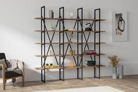 graikiniai riesutai - Pastatoma lentyna Kalune Design Beylerbeyi, ruda/juoda - 2 nuotrauka