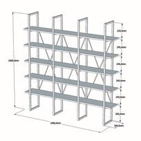 graikiniai riesutai - Pastatoma lentyna Kalune Design Beylerbeyi, ruda/juoda - 3 nuotrauka